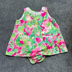 Lilly Pulitzer baby knit shift dress & bloomers in Hanging Around